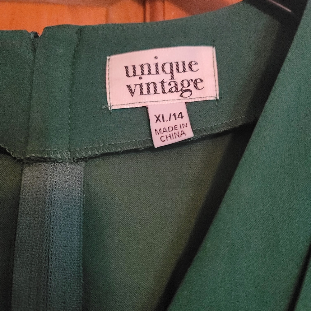 Emerald green swing dress
